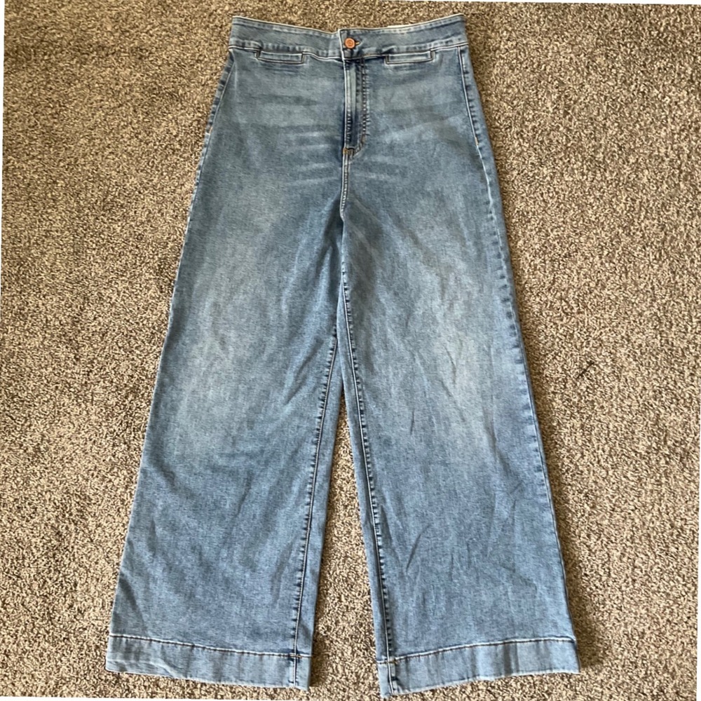 LC Lauren Conrad Wide Leg Jeans 14 High Rise NWT 31 Inseam Vintage Style